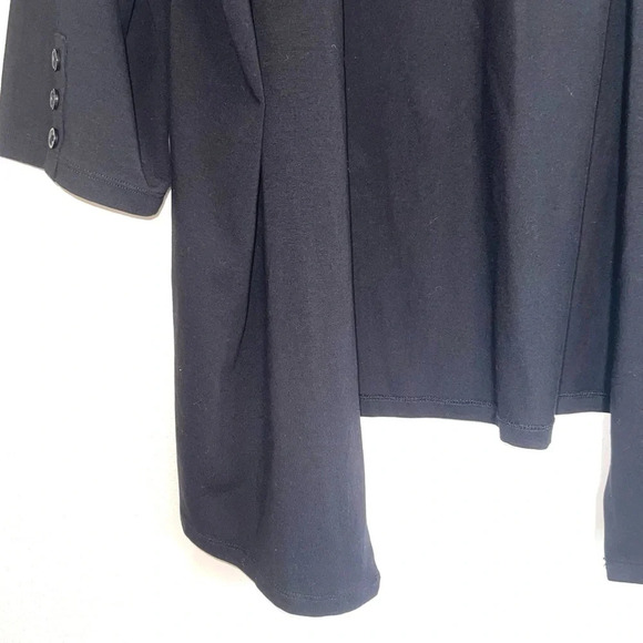 Catherines Suprema Collection Black Button Sleeve Open Front Cardigan 0X Women’s - Picture 6 of 13